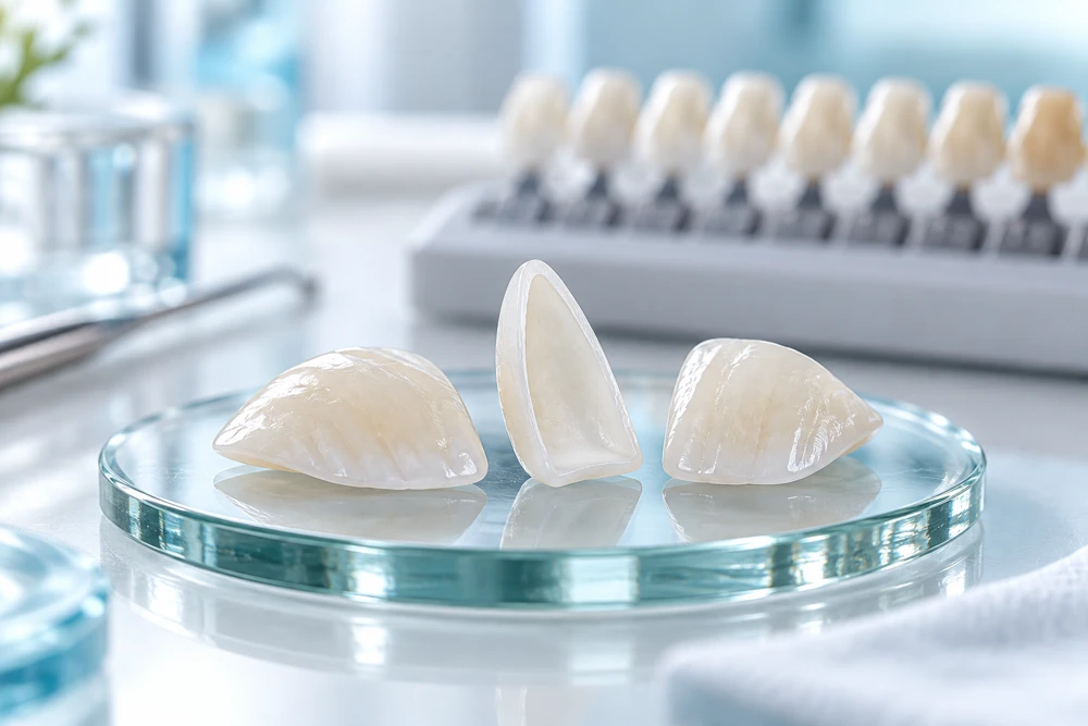 Ilustração: Facetas de cerâmica para dentes